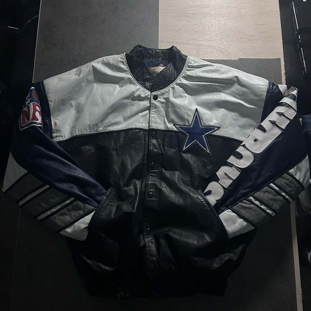 Vintage Dallas Cowboys NFL Genuine Leather Bomber Jacket